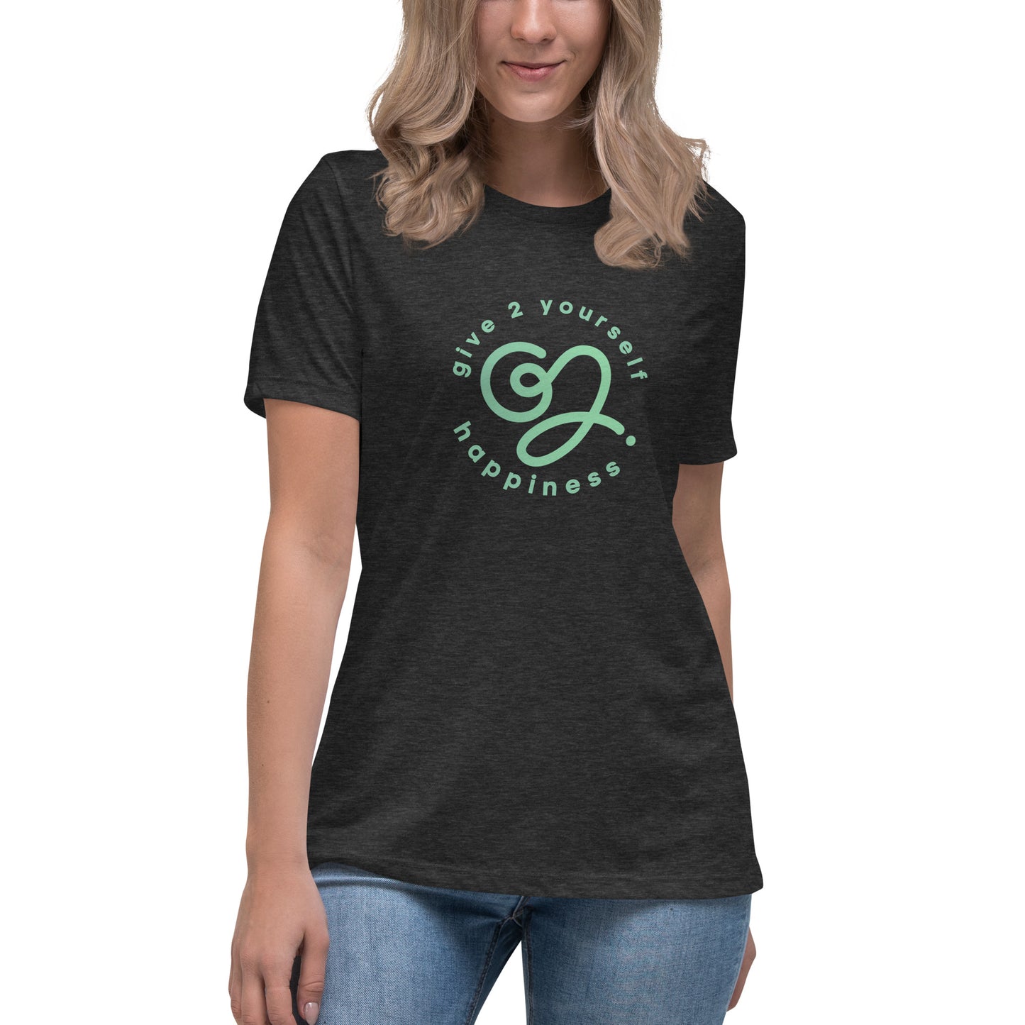 G2Y HAPPINESS (Green) Women's Relaxed T-Shirt