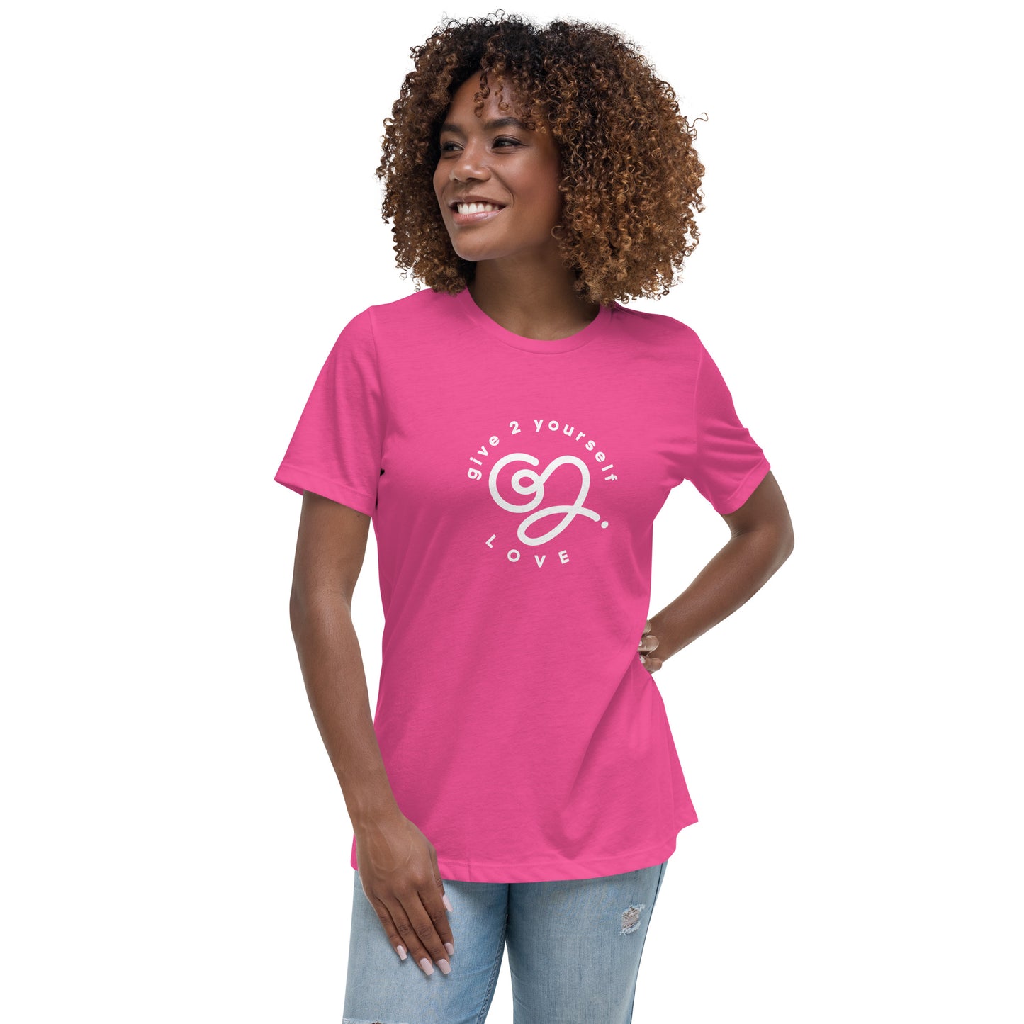 G2Y LOVE (White) Women's Relaxed T-Shirt