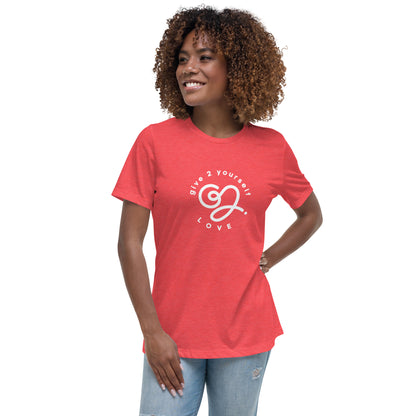 G2Y LOVE (White) Women's Relaxed T-Shirt