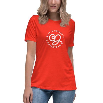 G2Y CONSISTENCY (White) Women's Relaxed T-Shirt